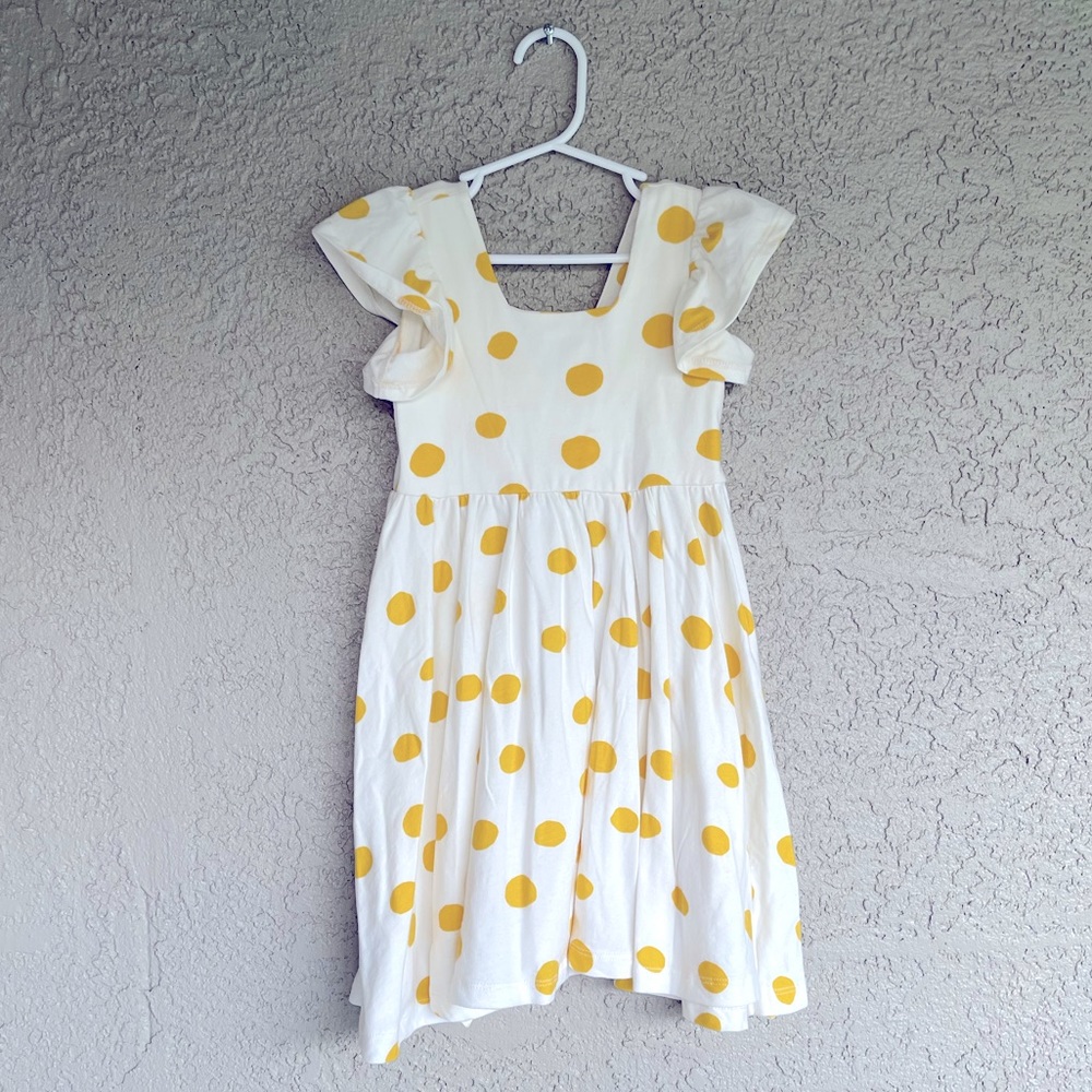 EUC size 5 Alice & Ames Yellow Polkadot Dress